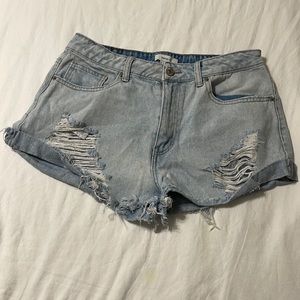 Distressed Jean Shorts